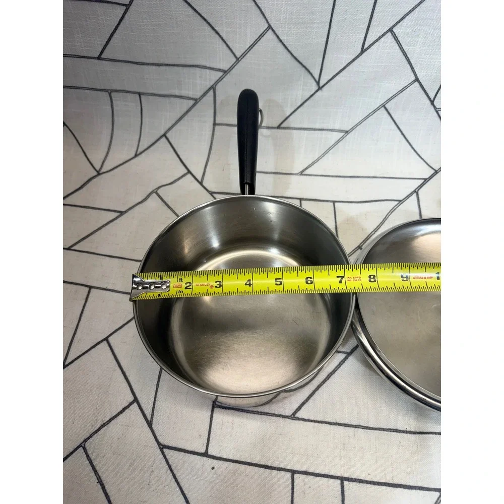 Revere Ware Saucepan 2 Quart Silver Copper Clad Bottom Vintage Lid Clinton IL